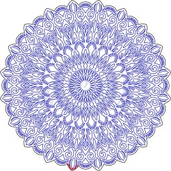 VECTOR CORTE LÁSER MANDALA FLORAL COMPLEJO