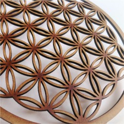 Figura flor de la vida de madera