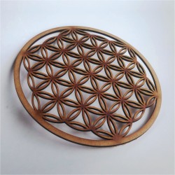 amuleto flor de la vida madera