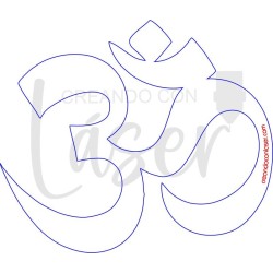 VECTOR CORTE LÁSER SIMBOLO OM